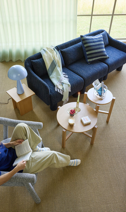 Elegance Soffa Mörkblå - 224x73xH74