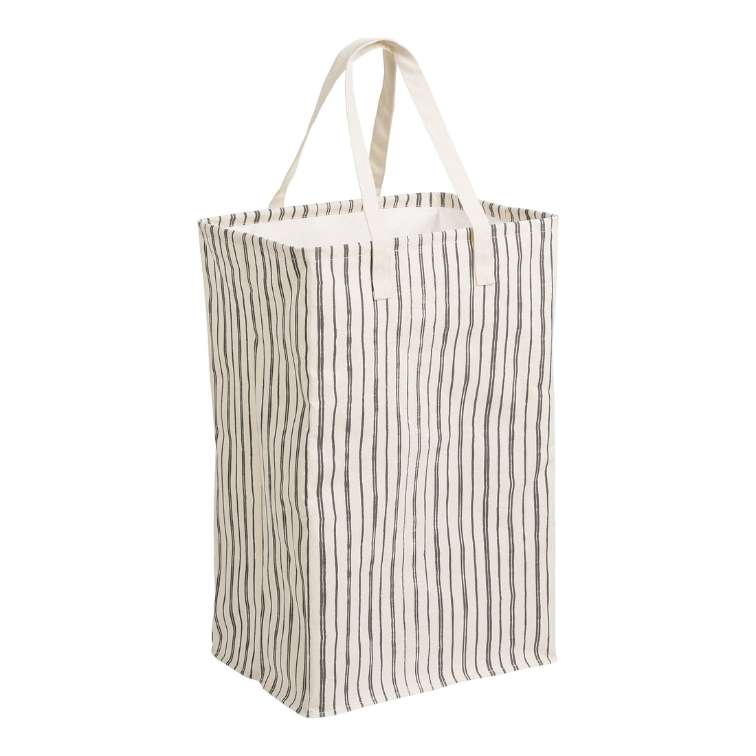 Argos tvättkorg - tvättkorg, tyg, beige/svart 38x28x58 cm