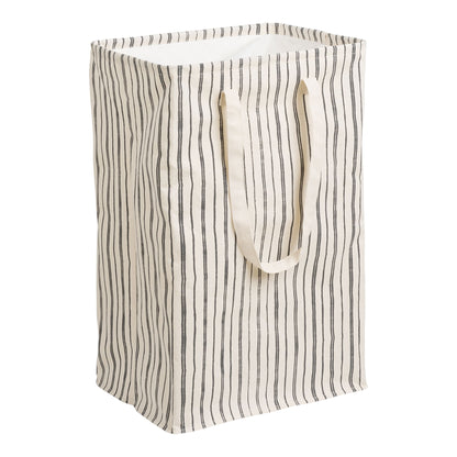 Argos tvättkorg - tvättkorg, tyg, beige/svart 38x28x58 cm