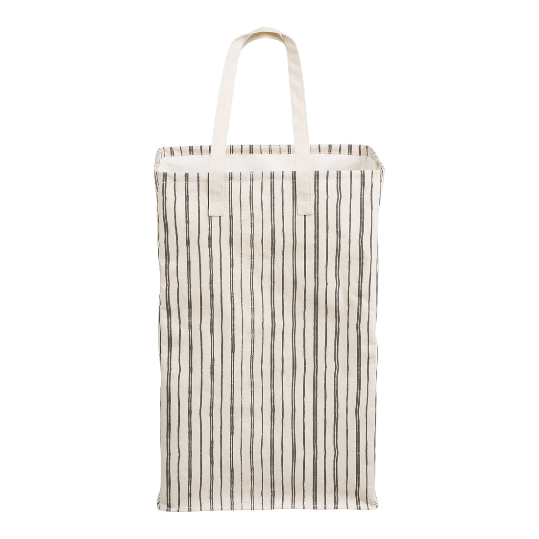 Argos tvättkorg - tvättkorg, tyg, beige/svart 38x28x58 cm