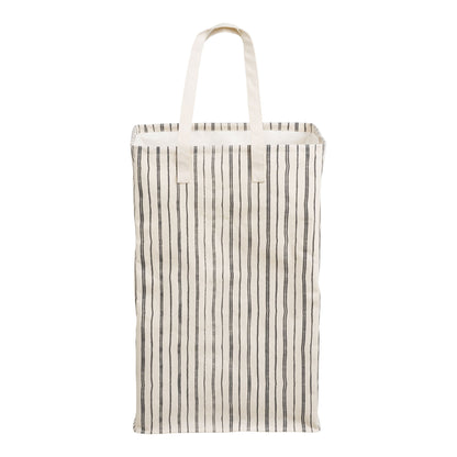 Argos tvättkorg - tvättkorg, tyg, beige/svart 38x28x58 cm