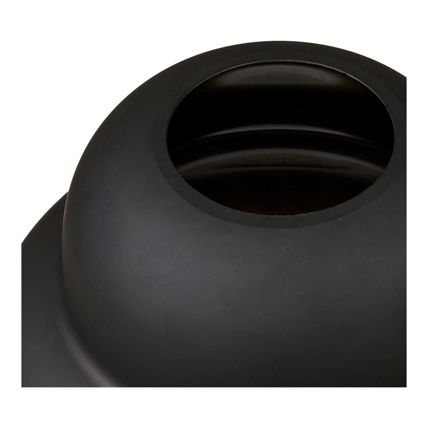 Vase - Vase, munblåst glas, svart Ø21x20 cm