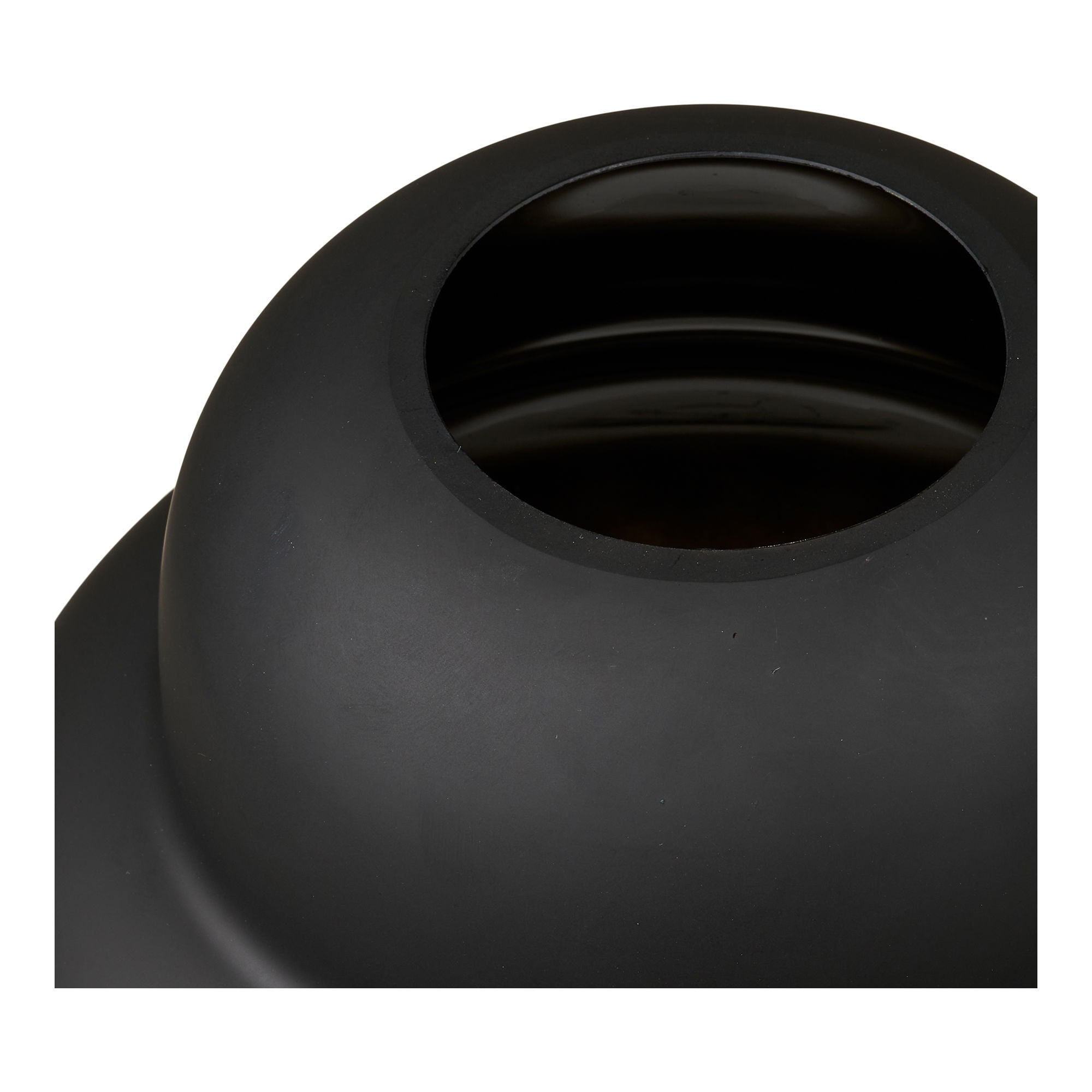 Vase - Vase, munblåst glas, svart Ø21x20 cm