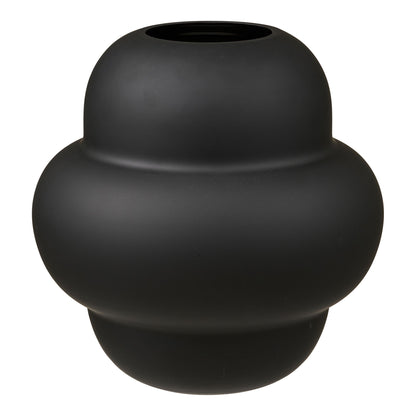 Vase - Vase, munblåst glas, svart Ø21x20 cm