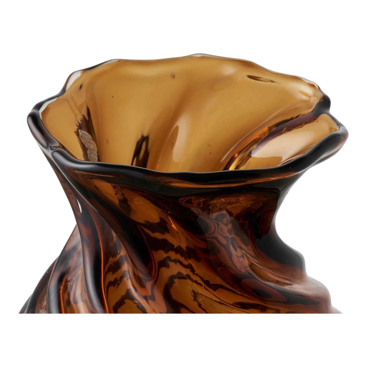 Vas - Vas, munblåst glas, rökt brun Ø16x18,5 cm