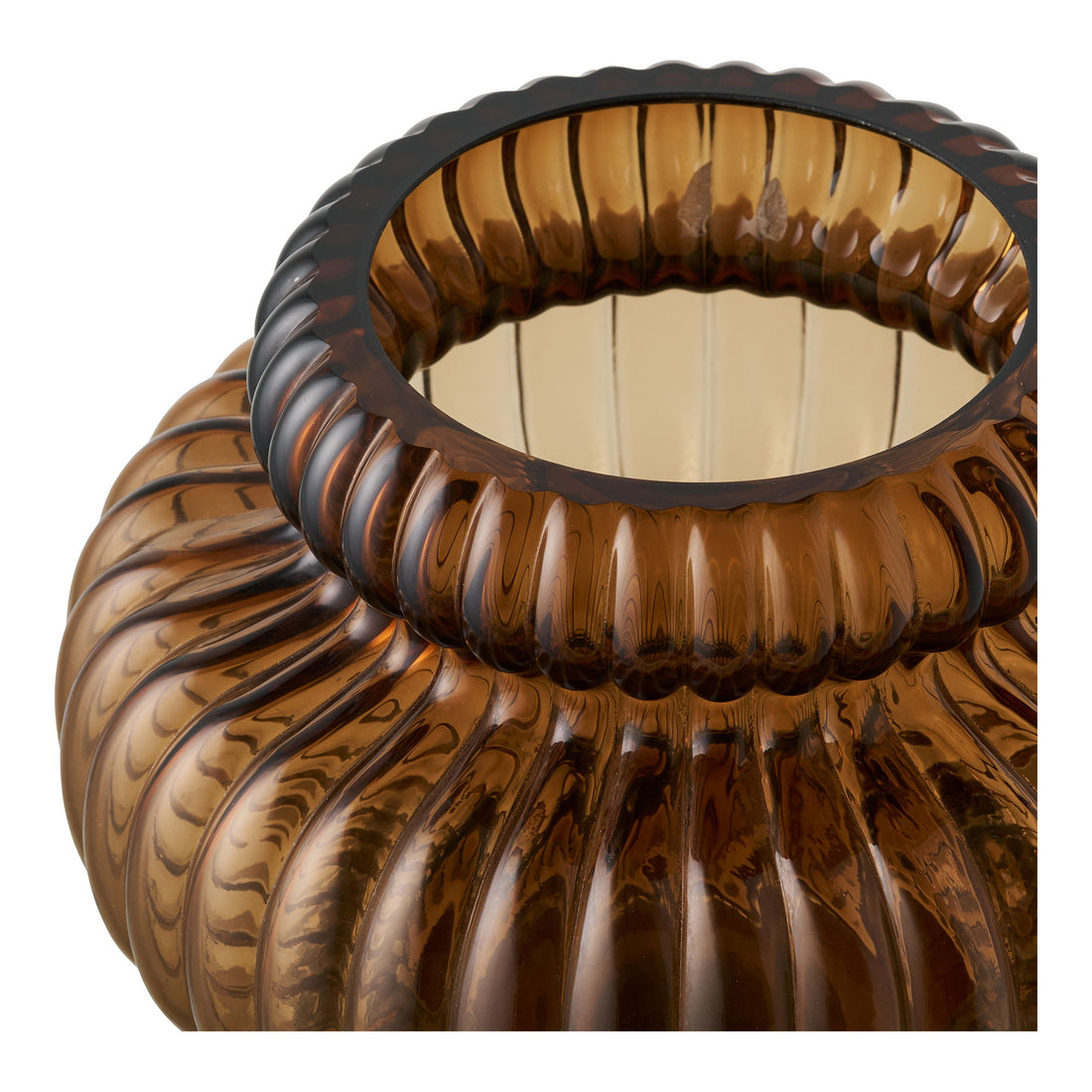 Vas - Vas, munblåst glas, rökt brun Ø20x16 cm