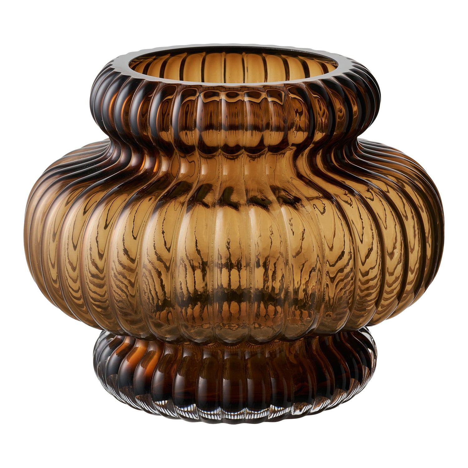 Vas - Vas, munblåst glas, rökt brun Ø20x16 cm