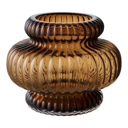 Vas - Vas, munblåst glas, rökt brun Ø20x16 cm