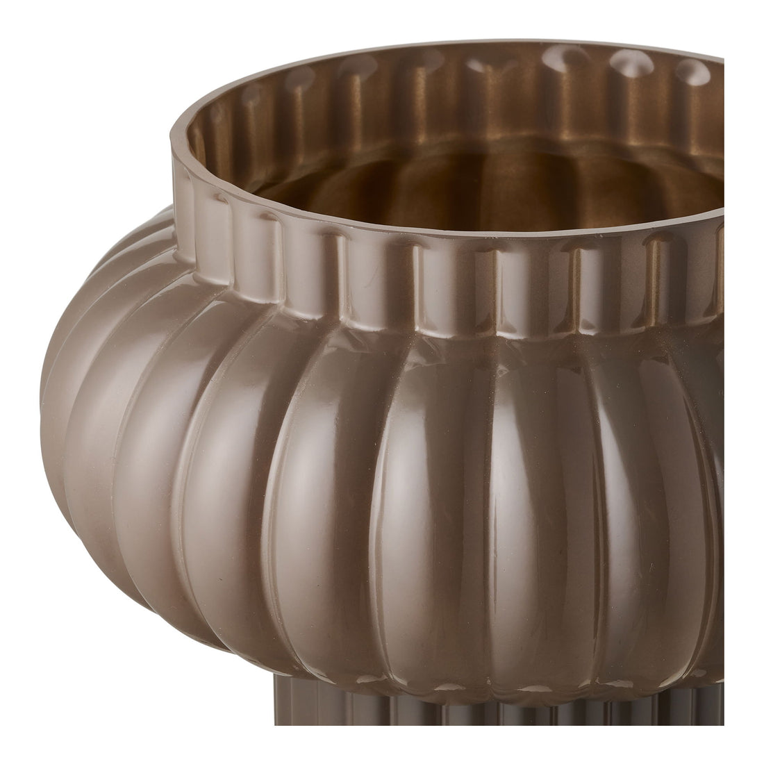 Vase - Vase, munblåst glas, brun Ø27x27 cm