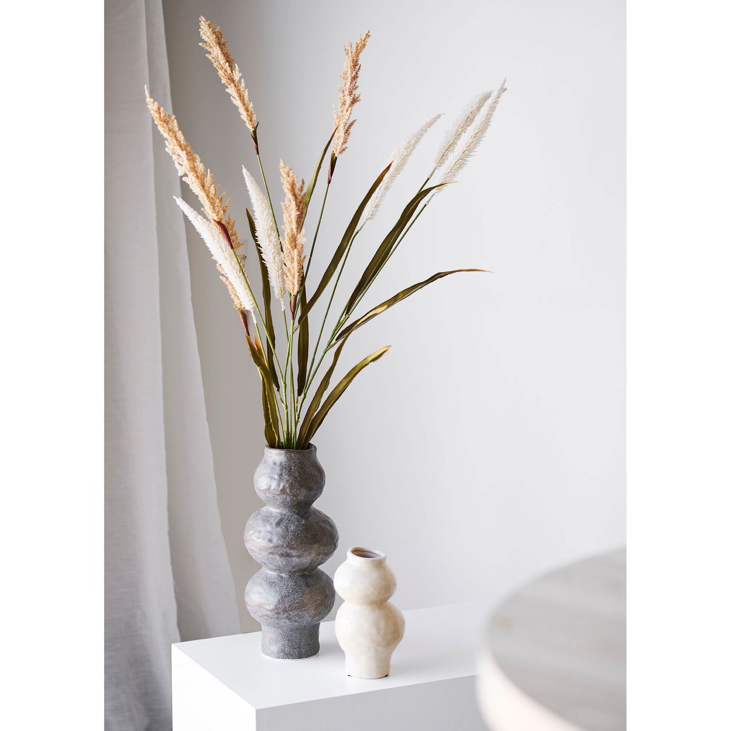 Vase - Vase, keramik, mörkgrå Ø14.5x33.5 cm