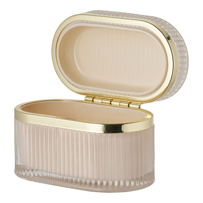 Love Glass Box - Glass Box, Naken/Brass 13.5x8x9 CM