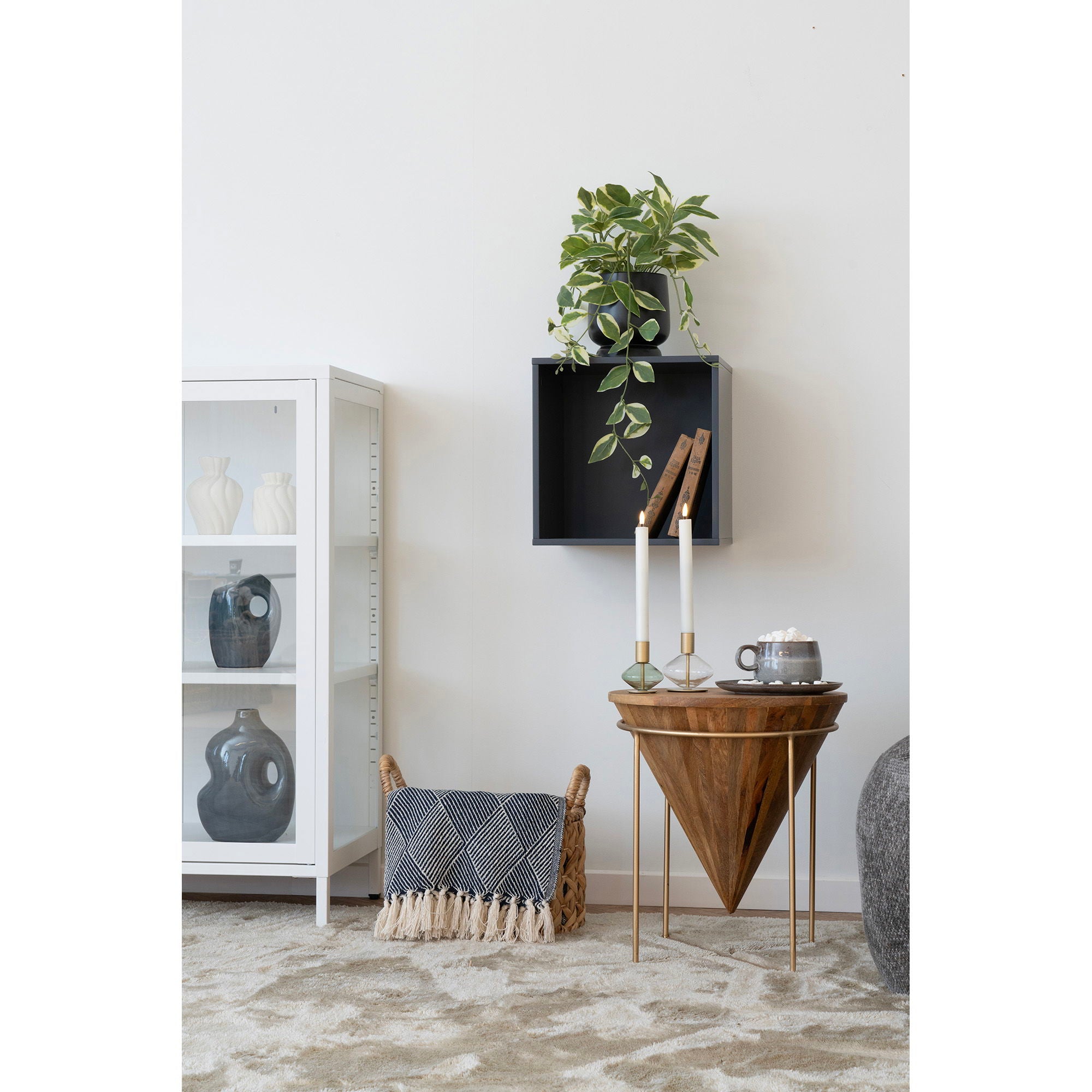 Ljusstake, glas/metall, klar/grön&lt;br&gt;uppsättning av 2