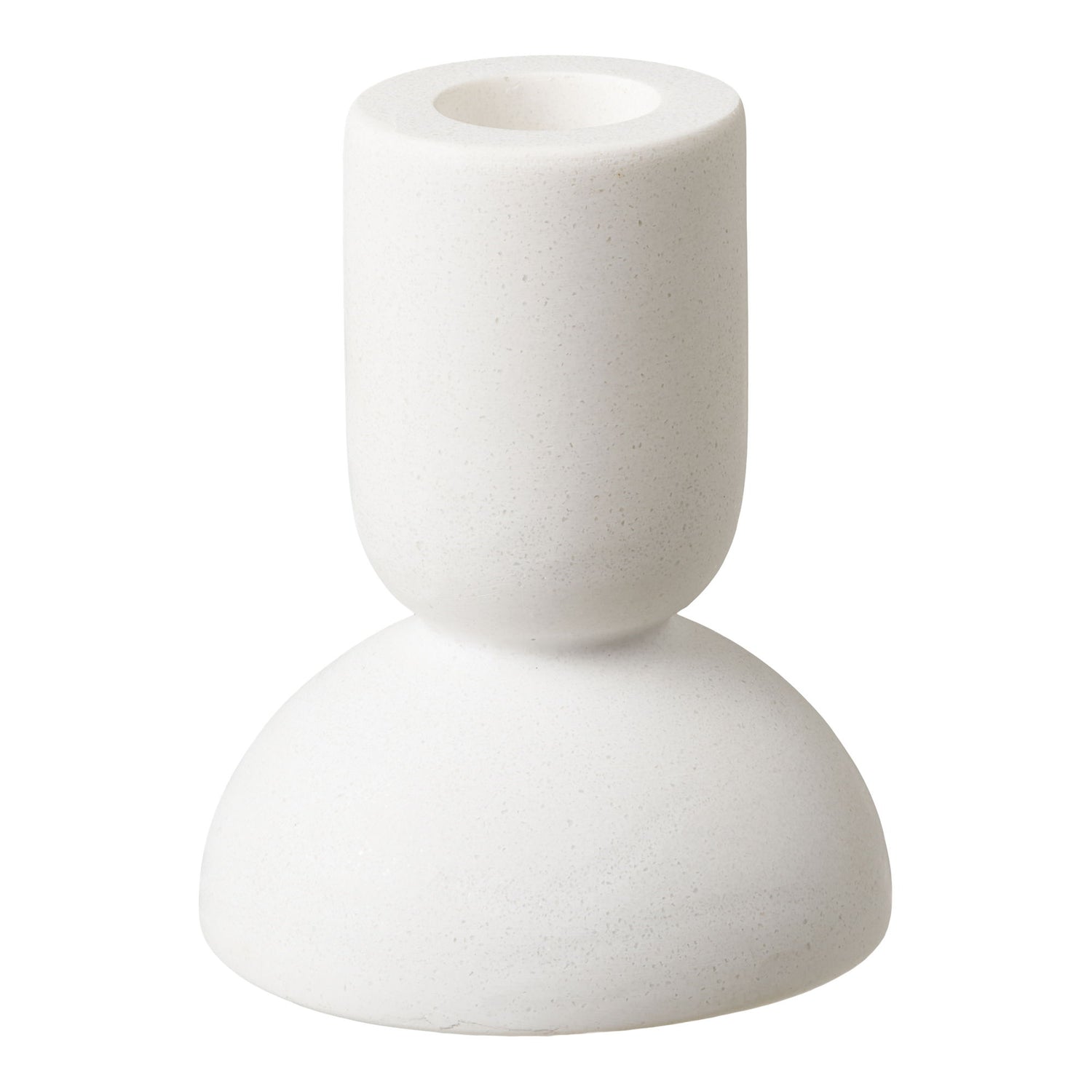 Ljusstake - Ljusstake, kalksten, vit uppsättning av 2