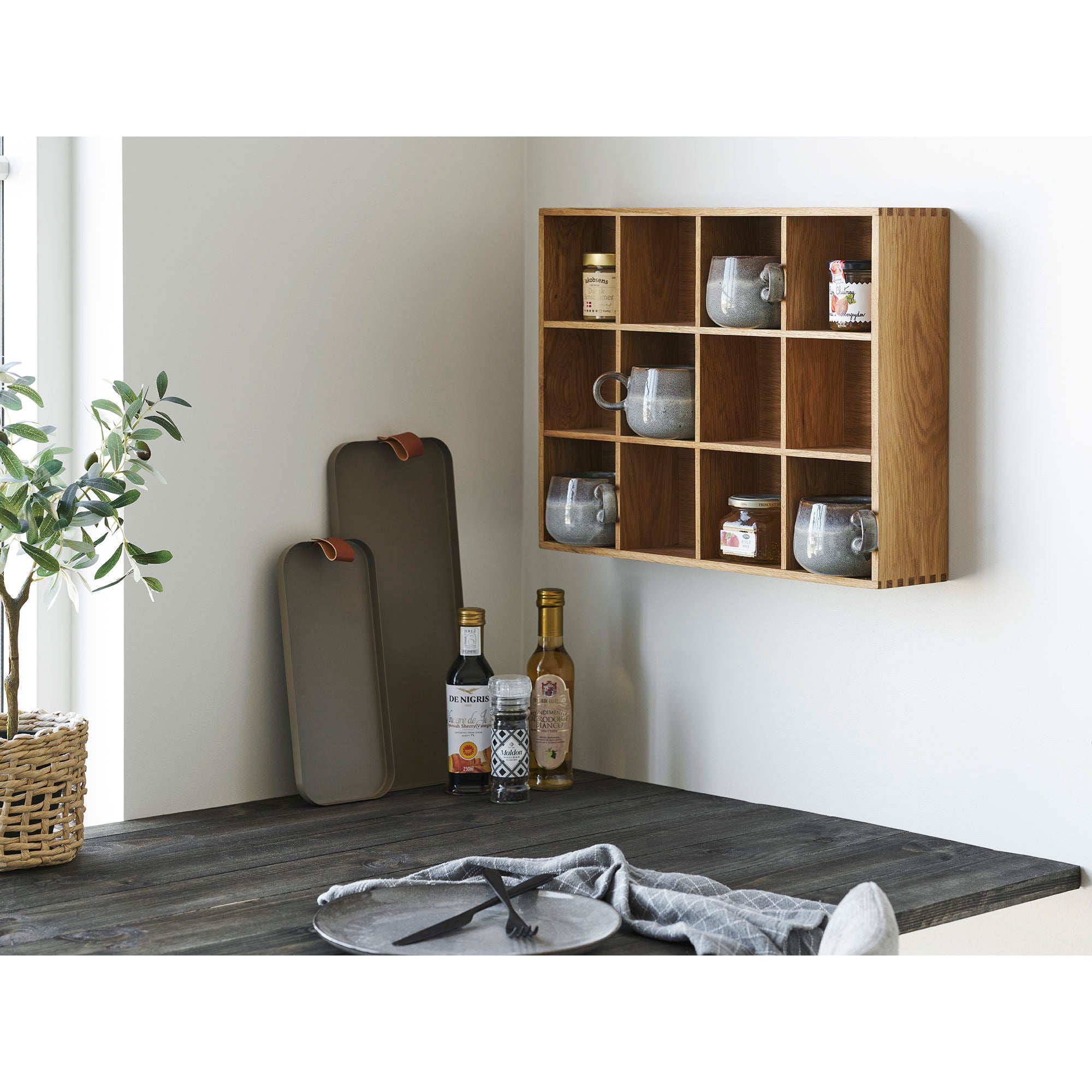 Magasy - Tray, Steel, Brown Set of 2