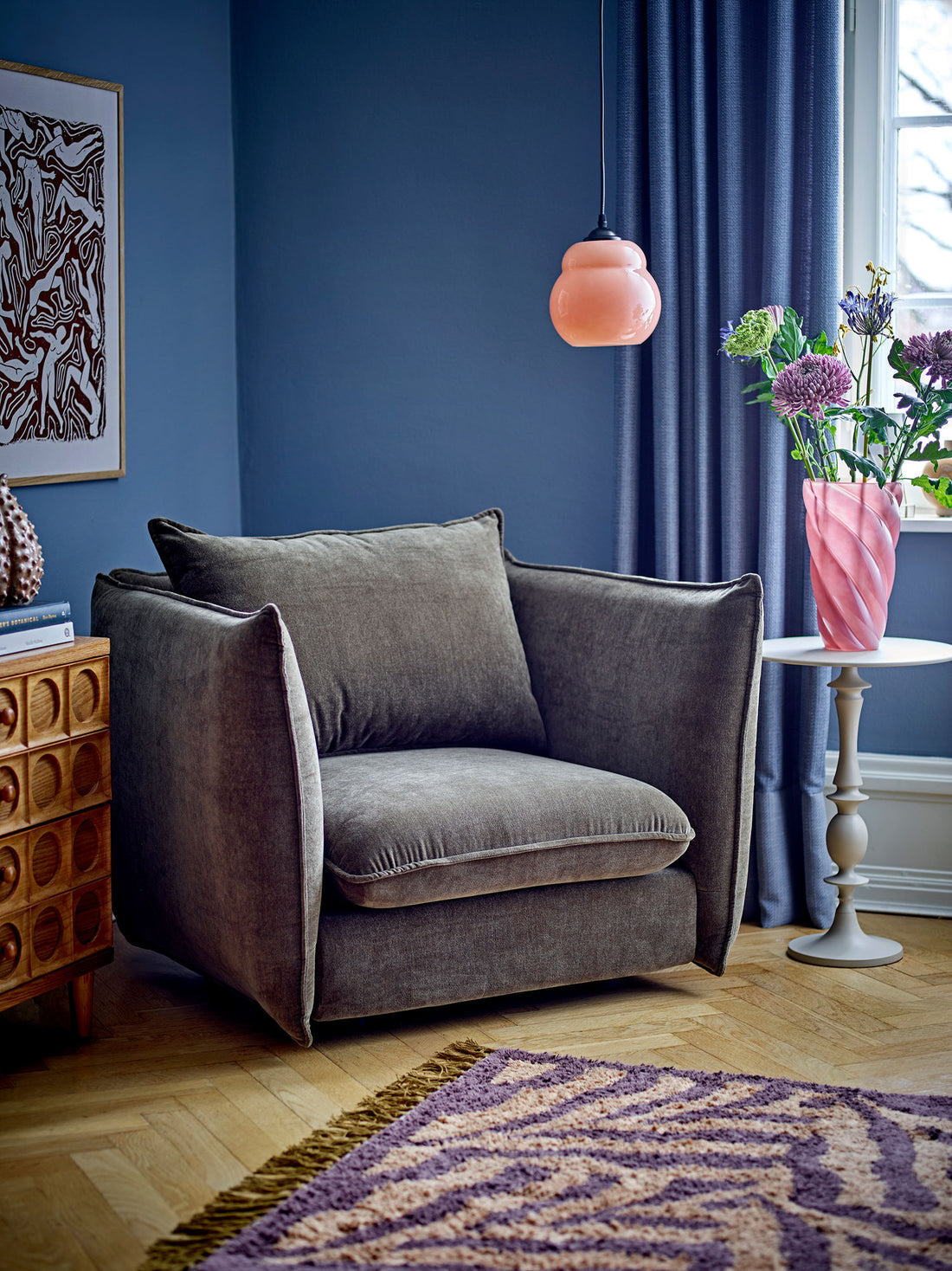 Bloomingville Annan sidobord, grå, aluminium