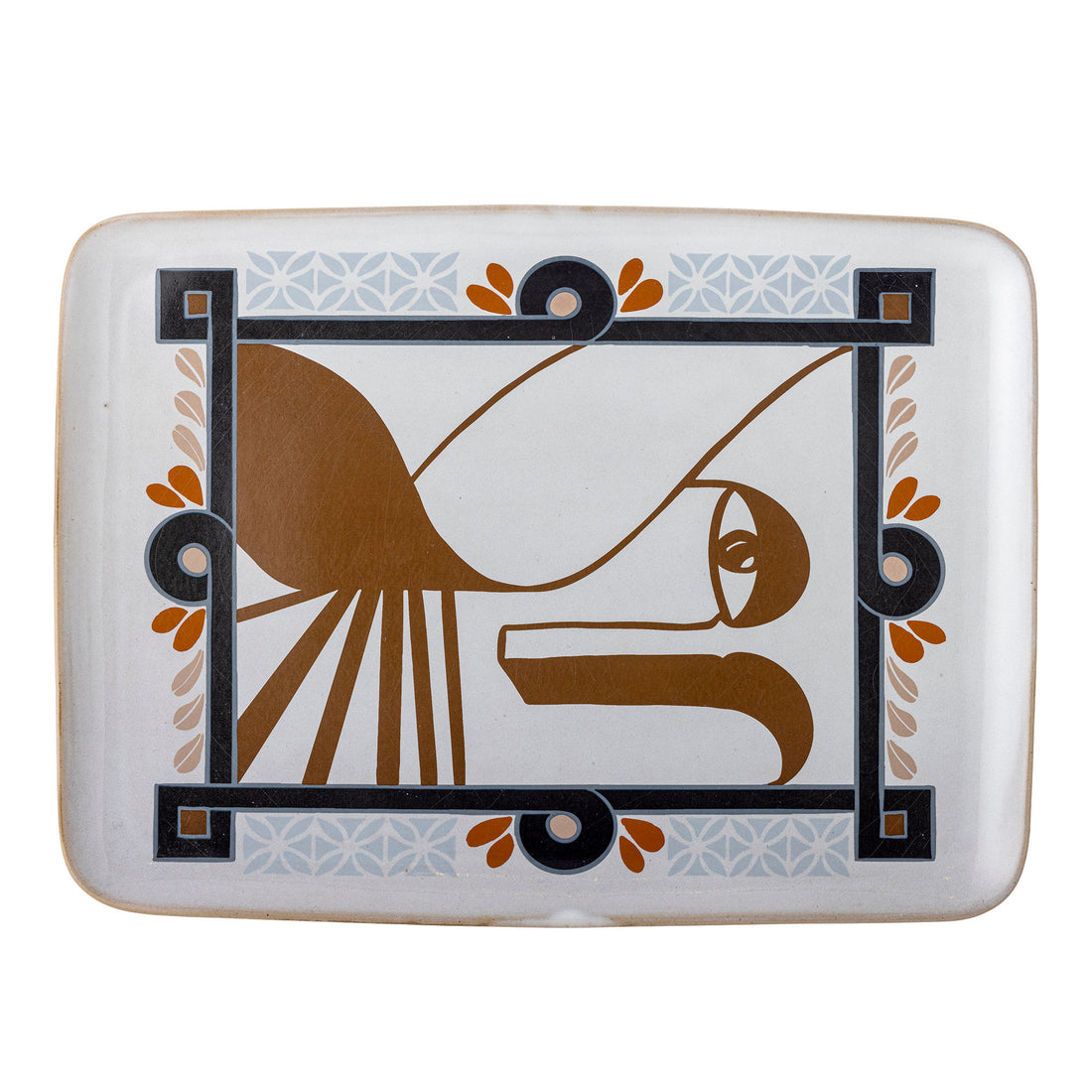 Bloomingville Rudaur serverar mat, blå, stengods