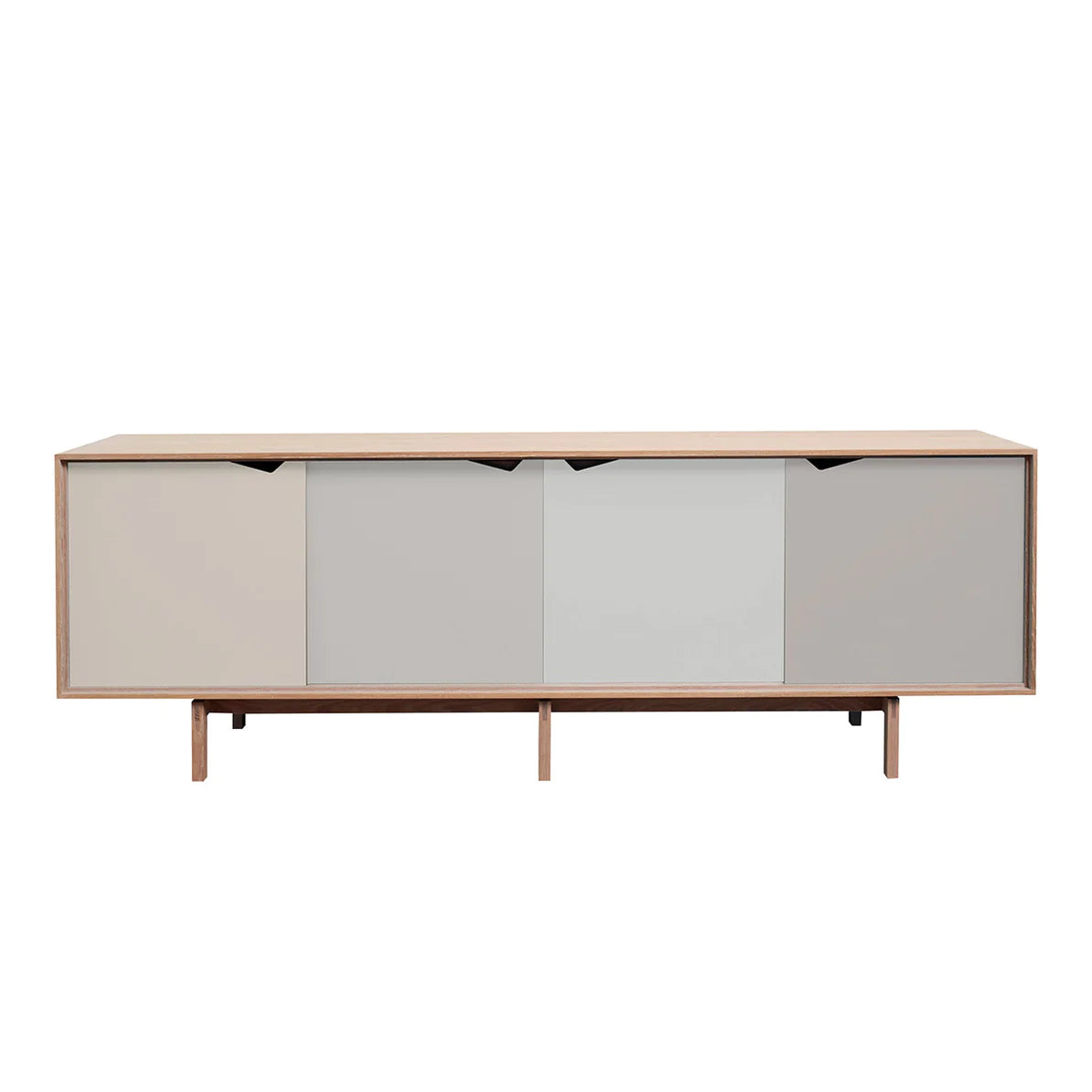 Utställningsmodell - Andersen Furniture - S1 Sideboard - L200XD50XH68 CM - EK/SOAP med mångfärgade dörrar