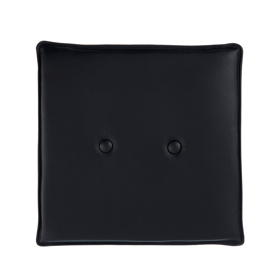 Universal Cushion 40x40 cm i svart läder med knappar