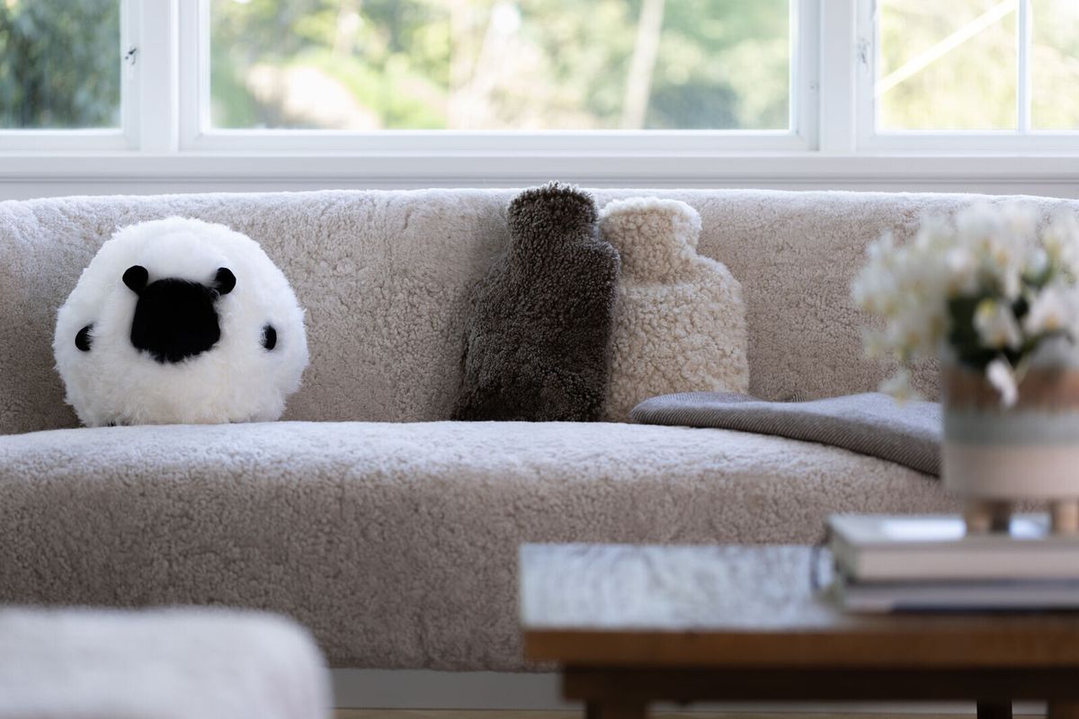 Söta får | Nya Zeeland lammskinn | Ø20 cm | Ø26 cm | Ø34 cm