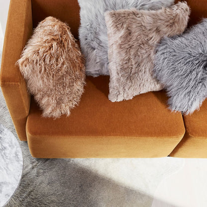 Lammskinnskudde | Lockigt | Tibet | 28x56 cm