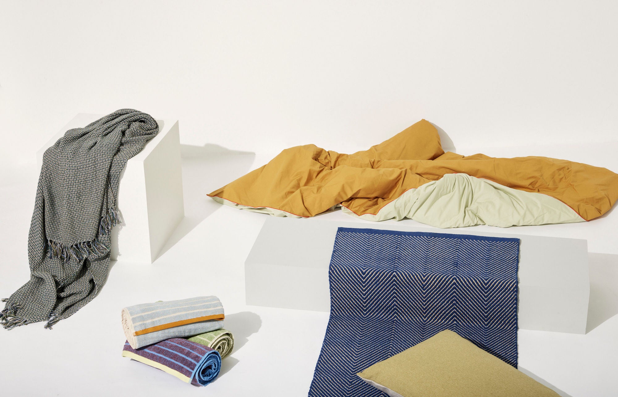 Hübsch promenad handduk liten blå/true