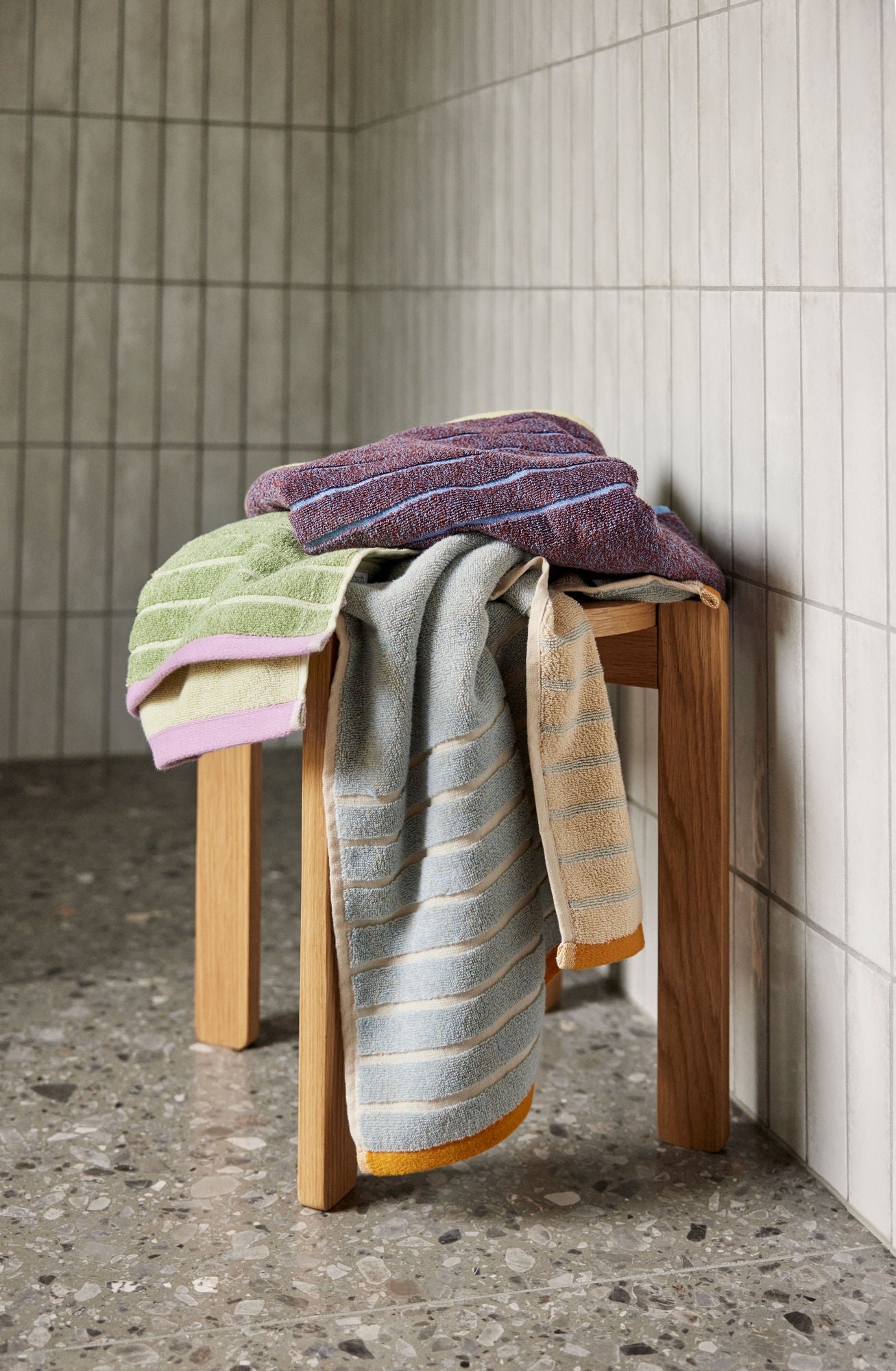 Hübsch promenad handduk liten blå/true