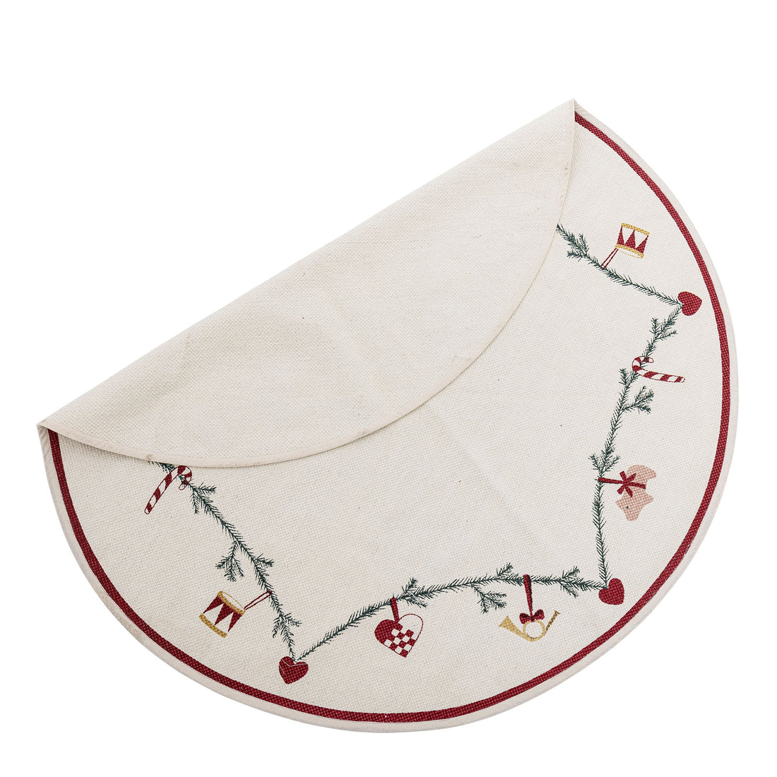 Bloomingville Yule julgranfilt, röd, bomull