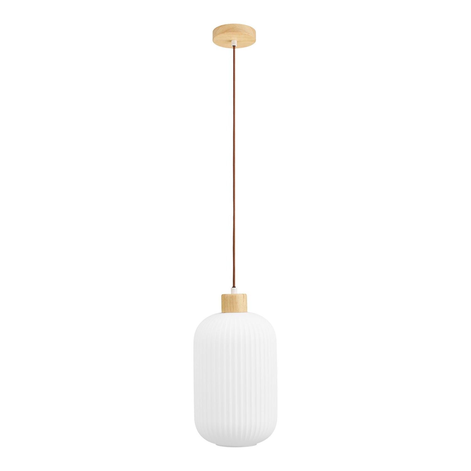 Argalo hänge - hänge, glas/trä, vitt Ø20 cm