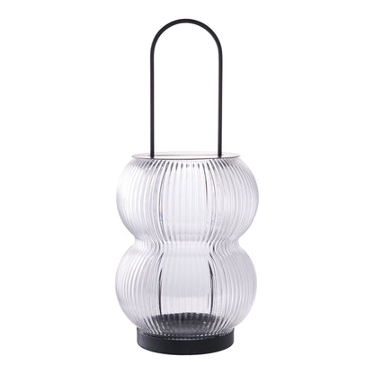 Lyktor, metall/glas, svart