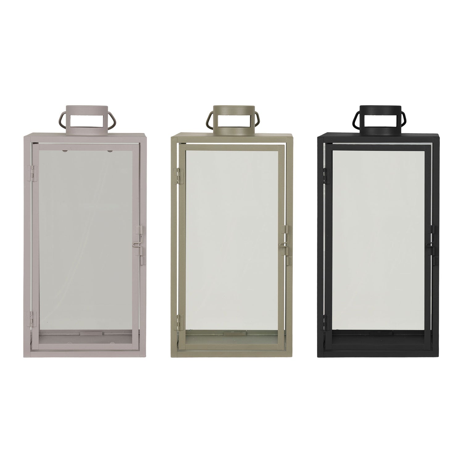 Alabama Lantern Display - Lanterns Display, Black, Beige, Green Set of 36