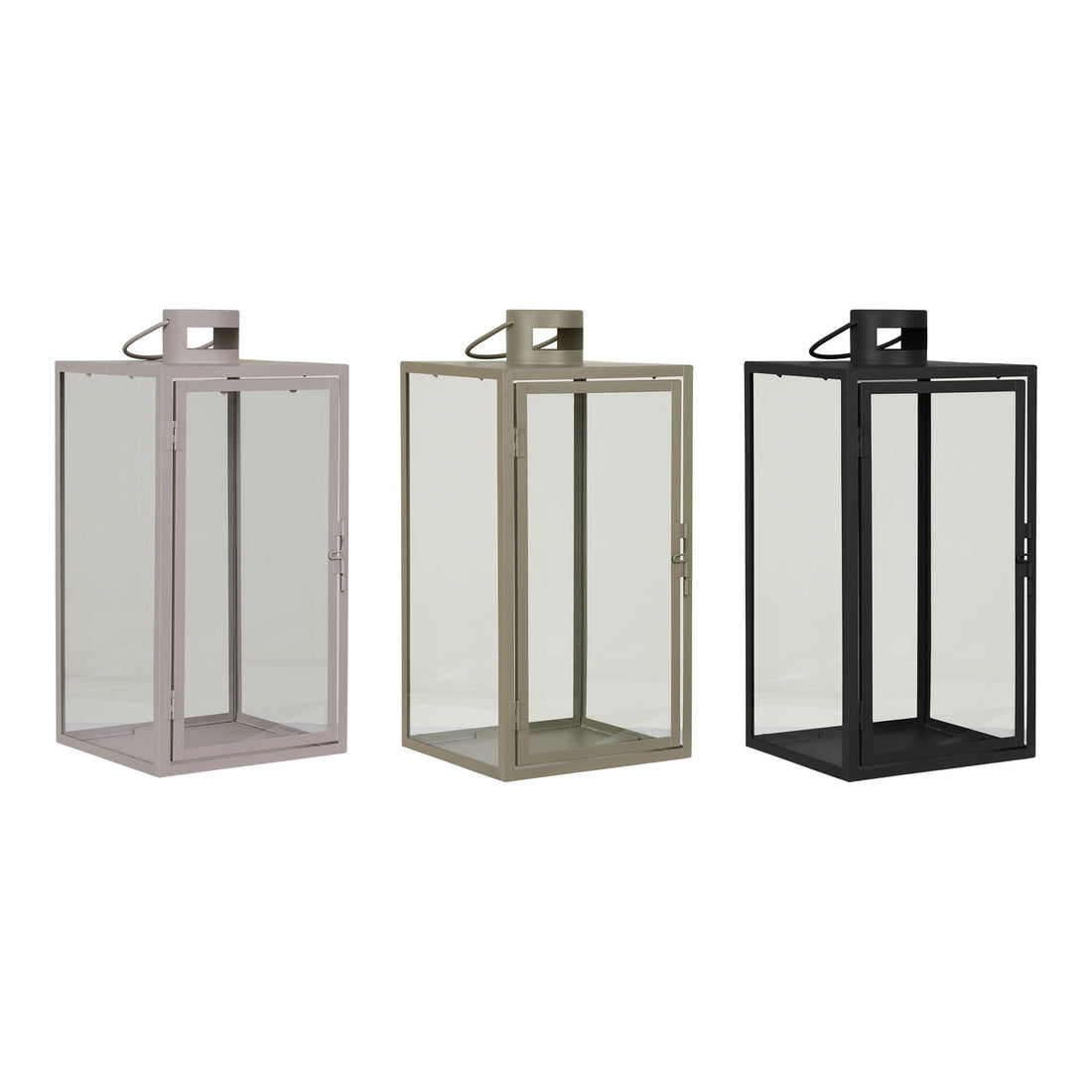 Alabama Lantern Display - Lanterns Display, Black, Beige, Green Set of 36