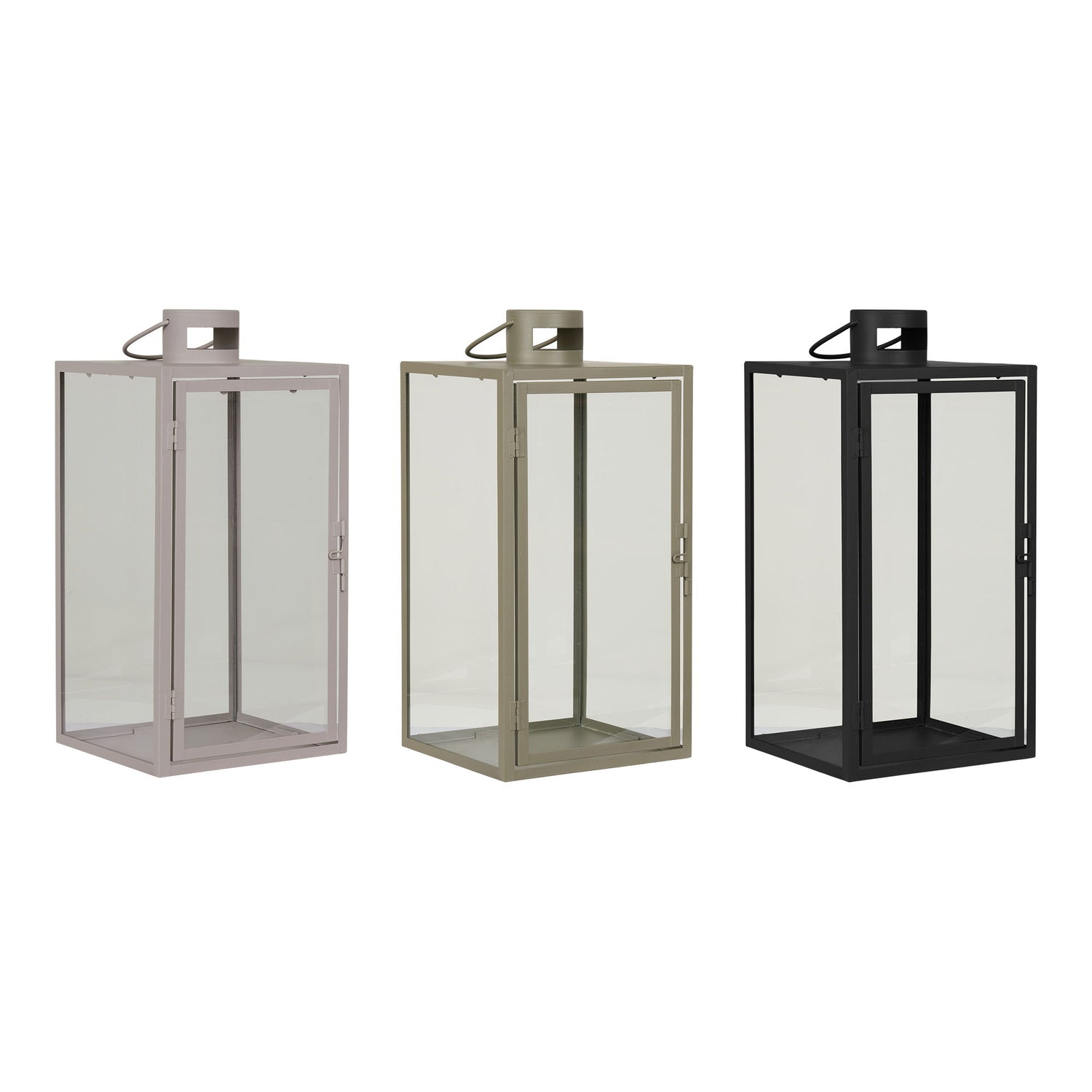Alabama Lantern Display - Lanterns Display, Black, Beige, Green Set of 36