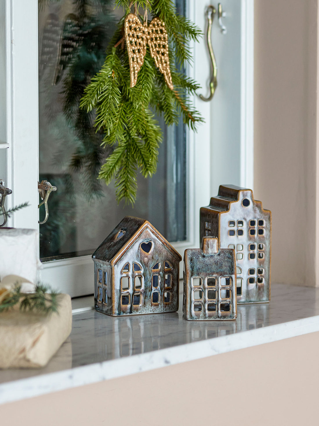 Bloomingville Kalia fyrstadium, brunt, stengods