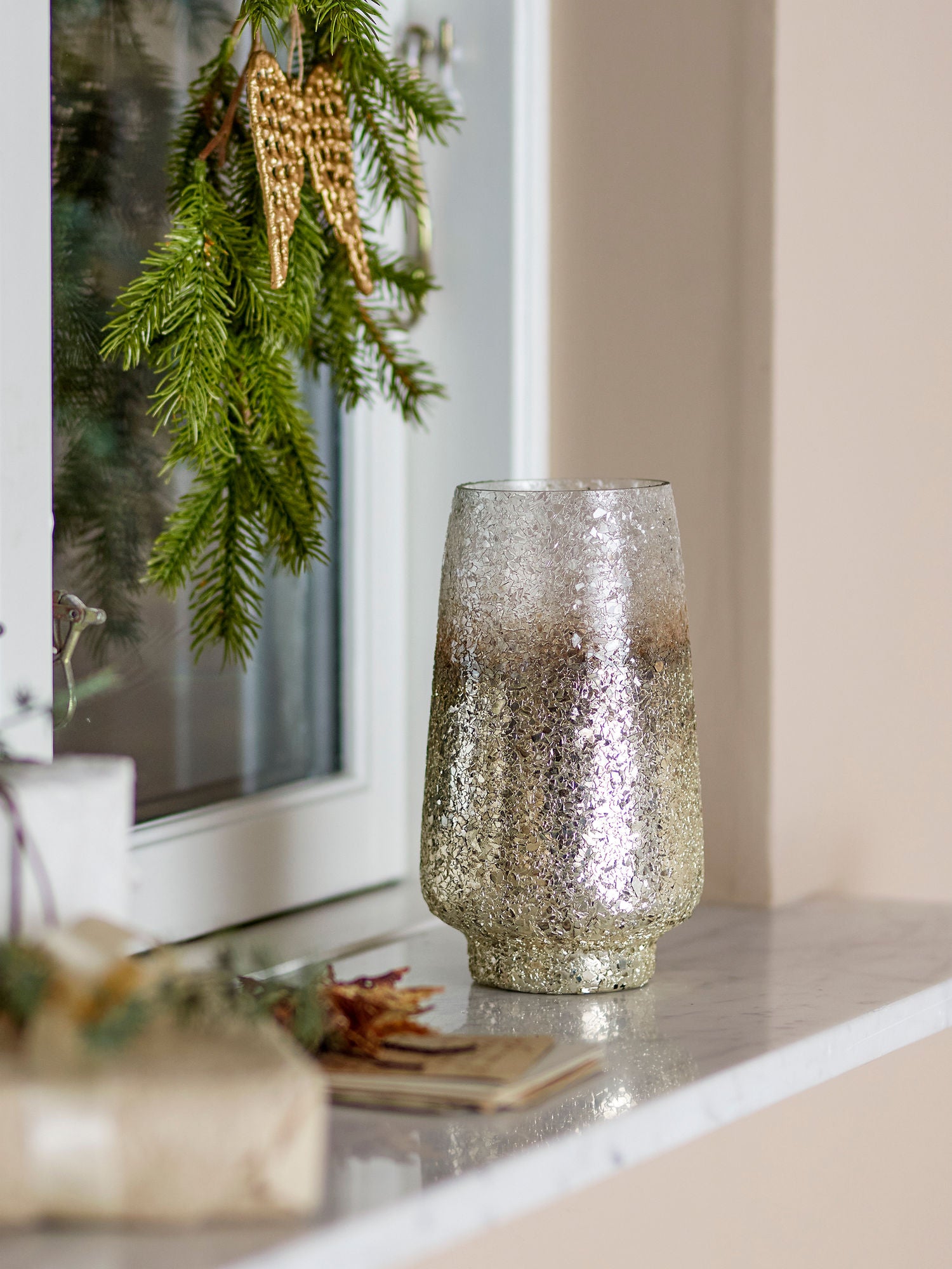 Bloomingville Lucina Lighthouses scen, silver, glas