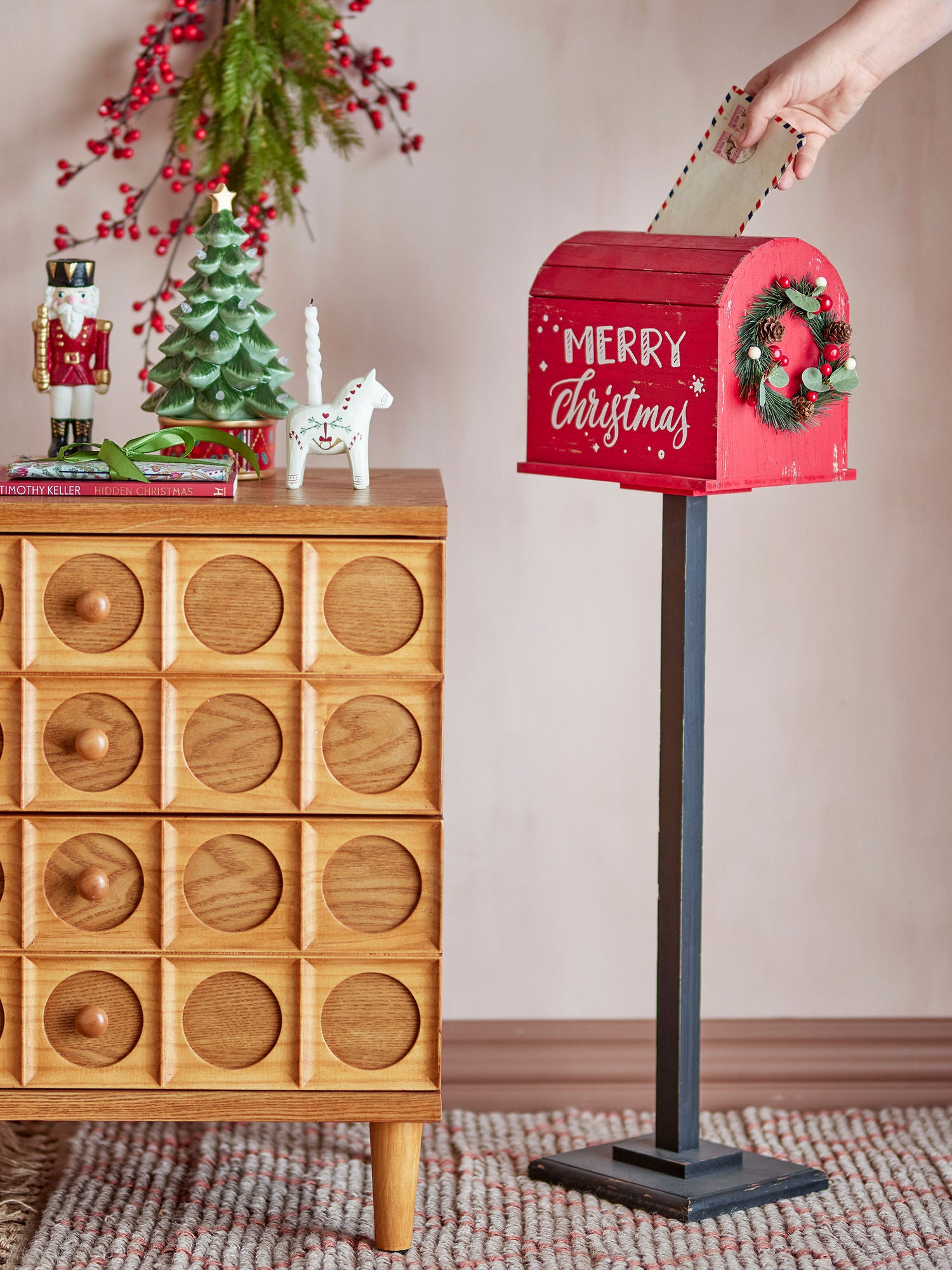 Bloomingville Carlo Deko, Red, MDF