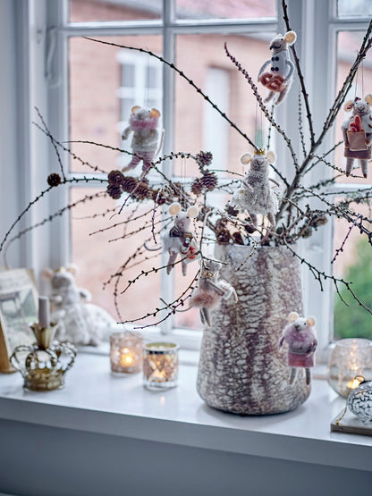 Bloomingville Gine Vase, guld, återvunnet glas