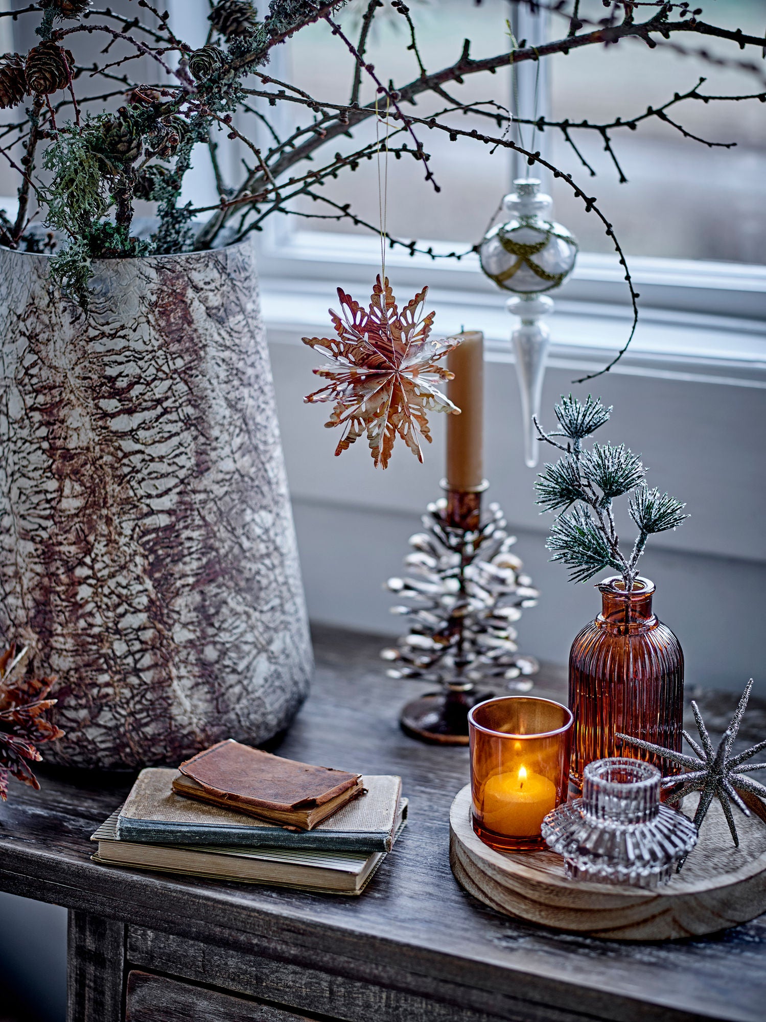 Bloomingville Gine Vase, guld, återvunnet glas