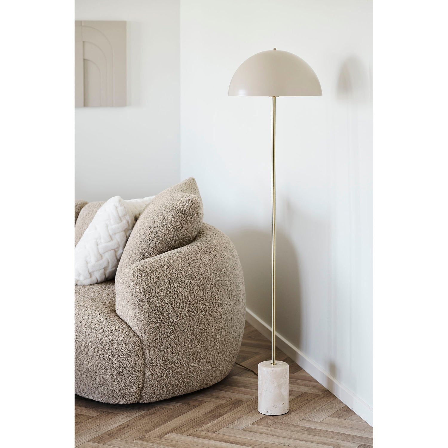 Sheffield golvlampa - lampa, marmor/metall