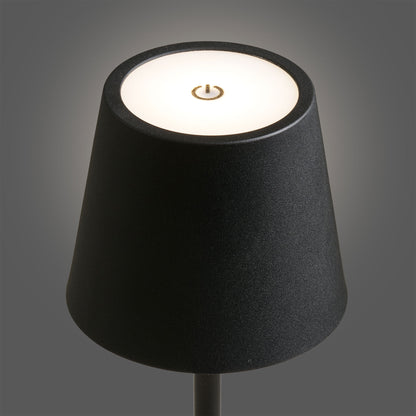 Bradford bordslampa - bordslampa, metall, laddningsbar, svart