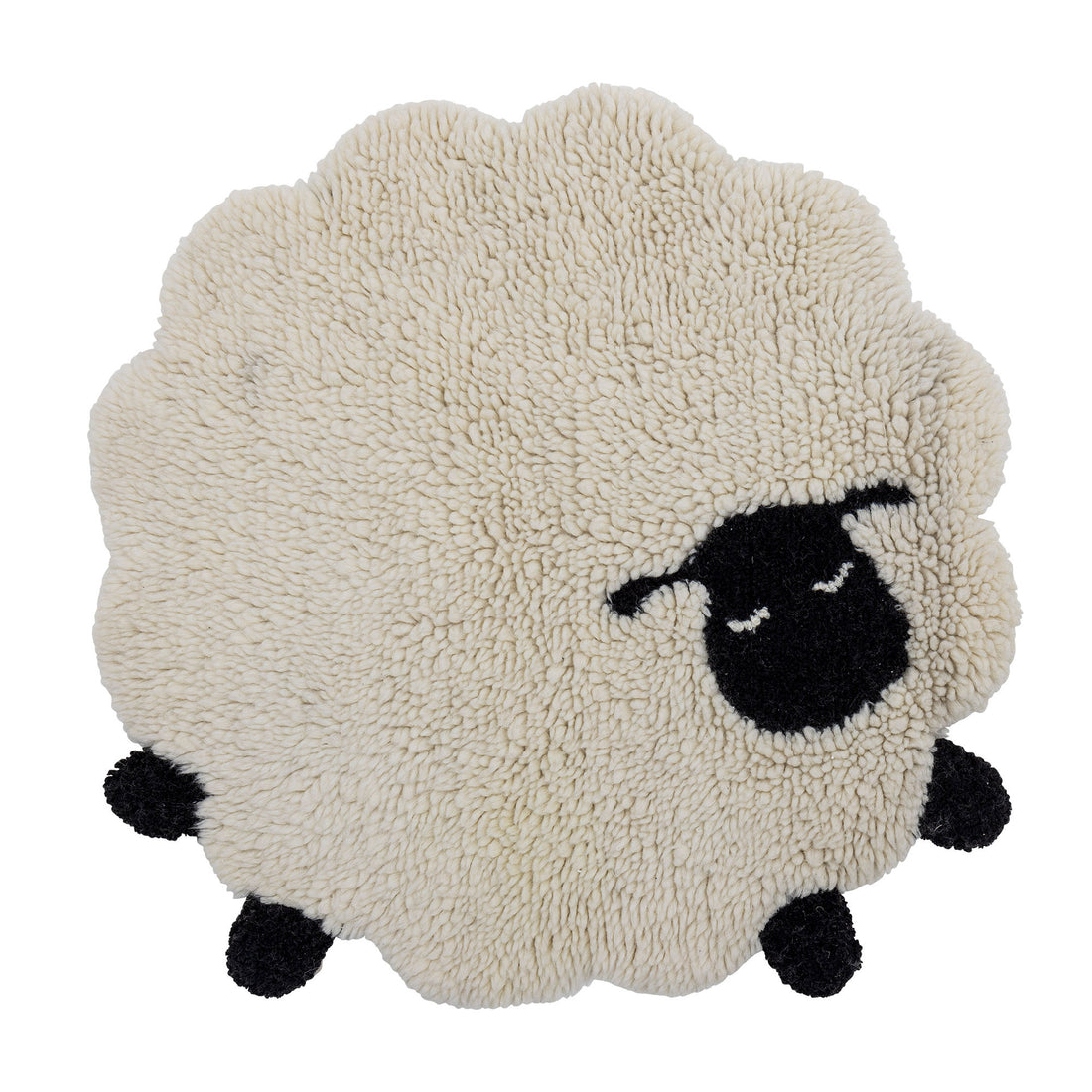 Bloomingville mini dolly matta, vit, ull