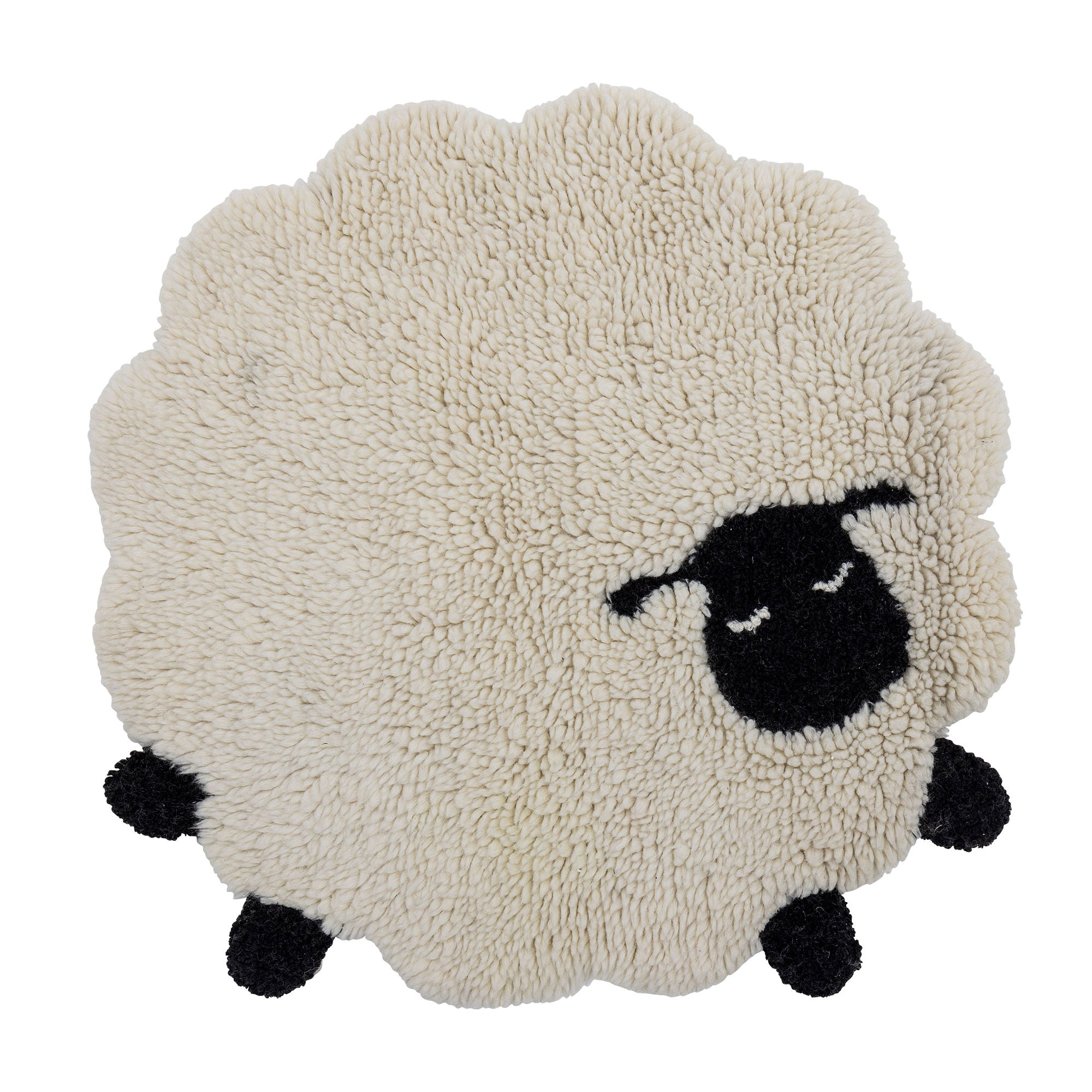 Bloomingville mini dolly matta, vit, ull