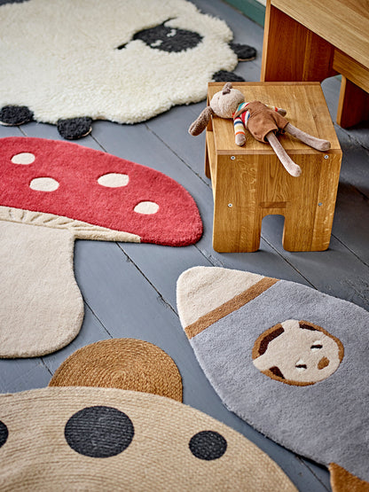 Bloomingville mini dolly matta, vit, ull