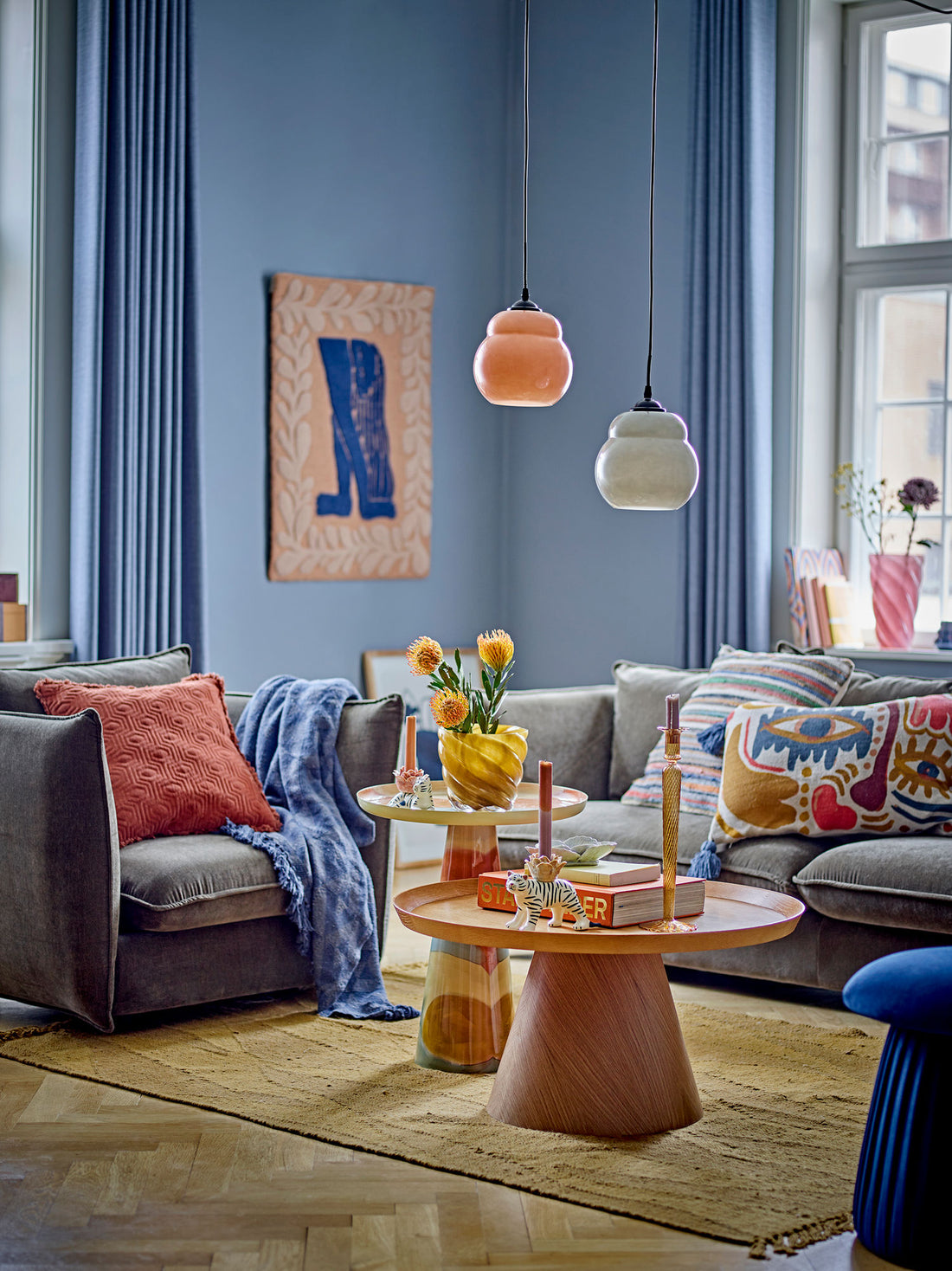 Bloomingville Callo örtpottade hjuls, gul, glas