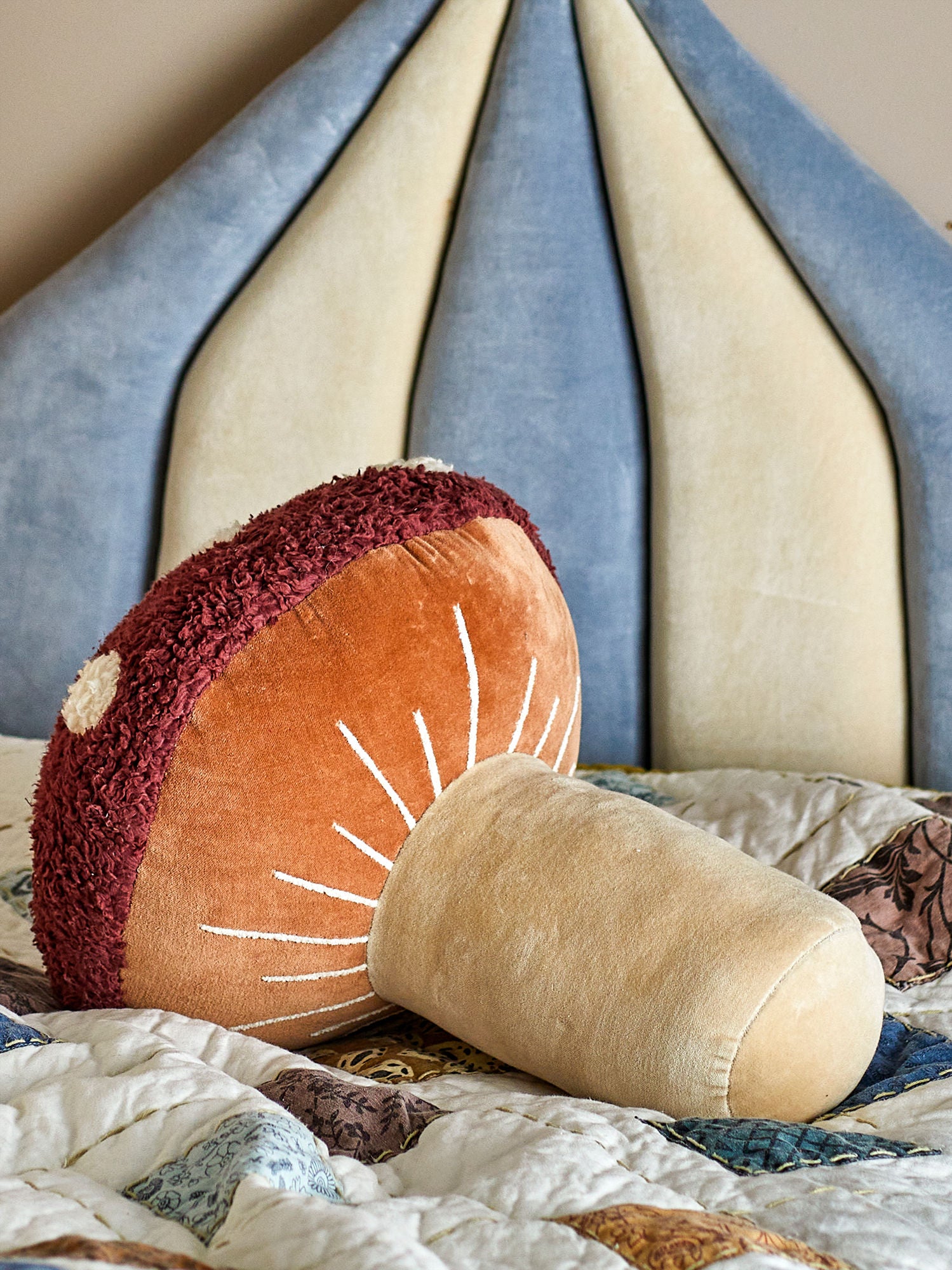Bloomingville Mini Mushroom Cushion, Red, Cotton