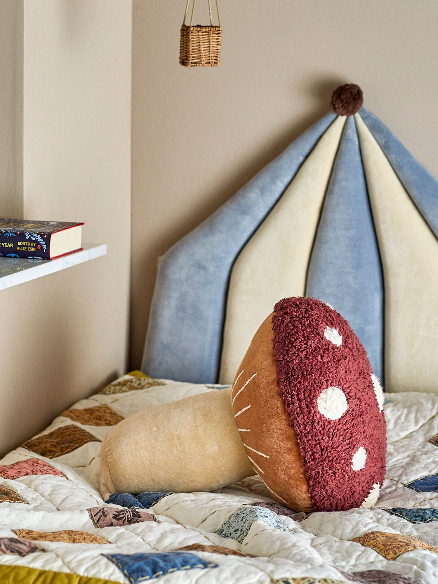 Bloomingville Mini Mushroom Cushion, Red, Cotton