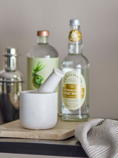 Bloomingville Misaki Mortel &amp; Bumps, White, Marble