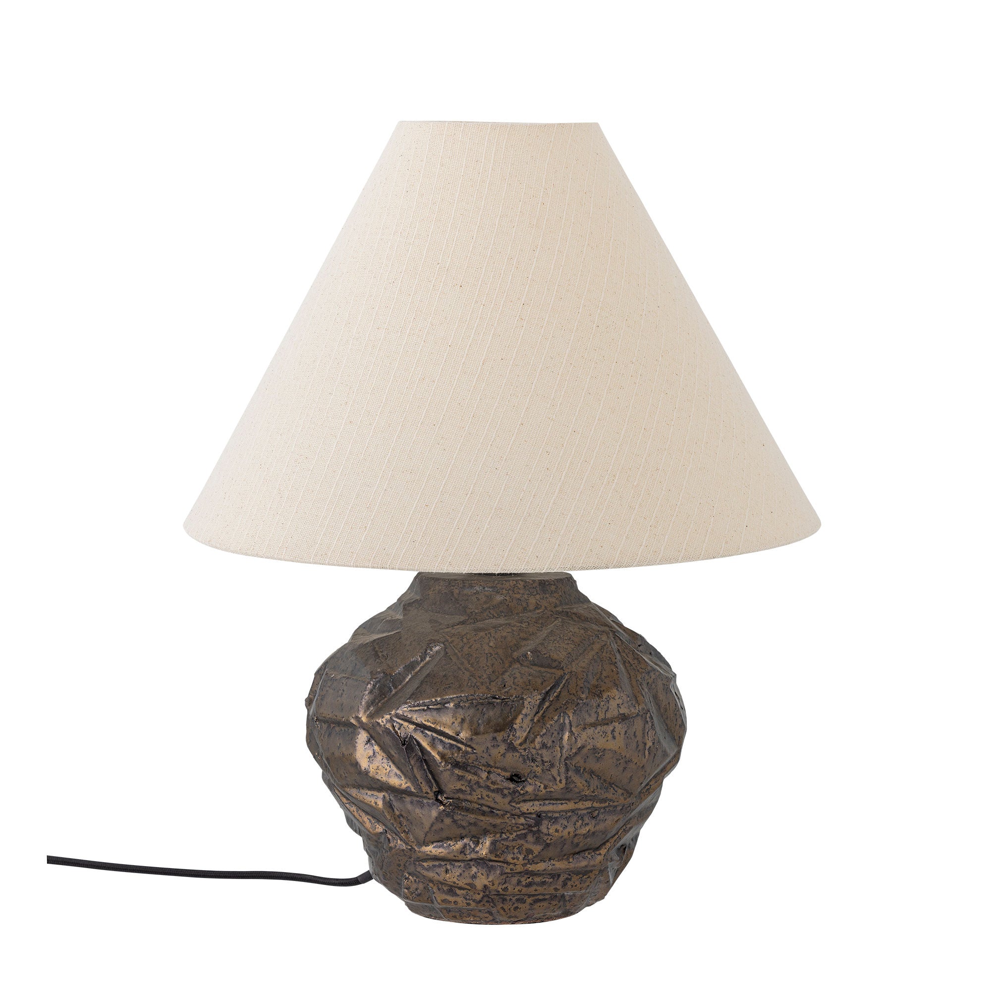 Bloomingville Carolla bordslampa, brunt, stengods