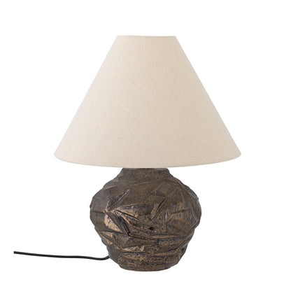 Bloomingville Carolla bordslampa, brunt, stengods