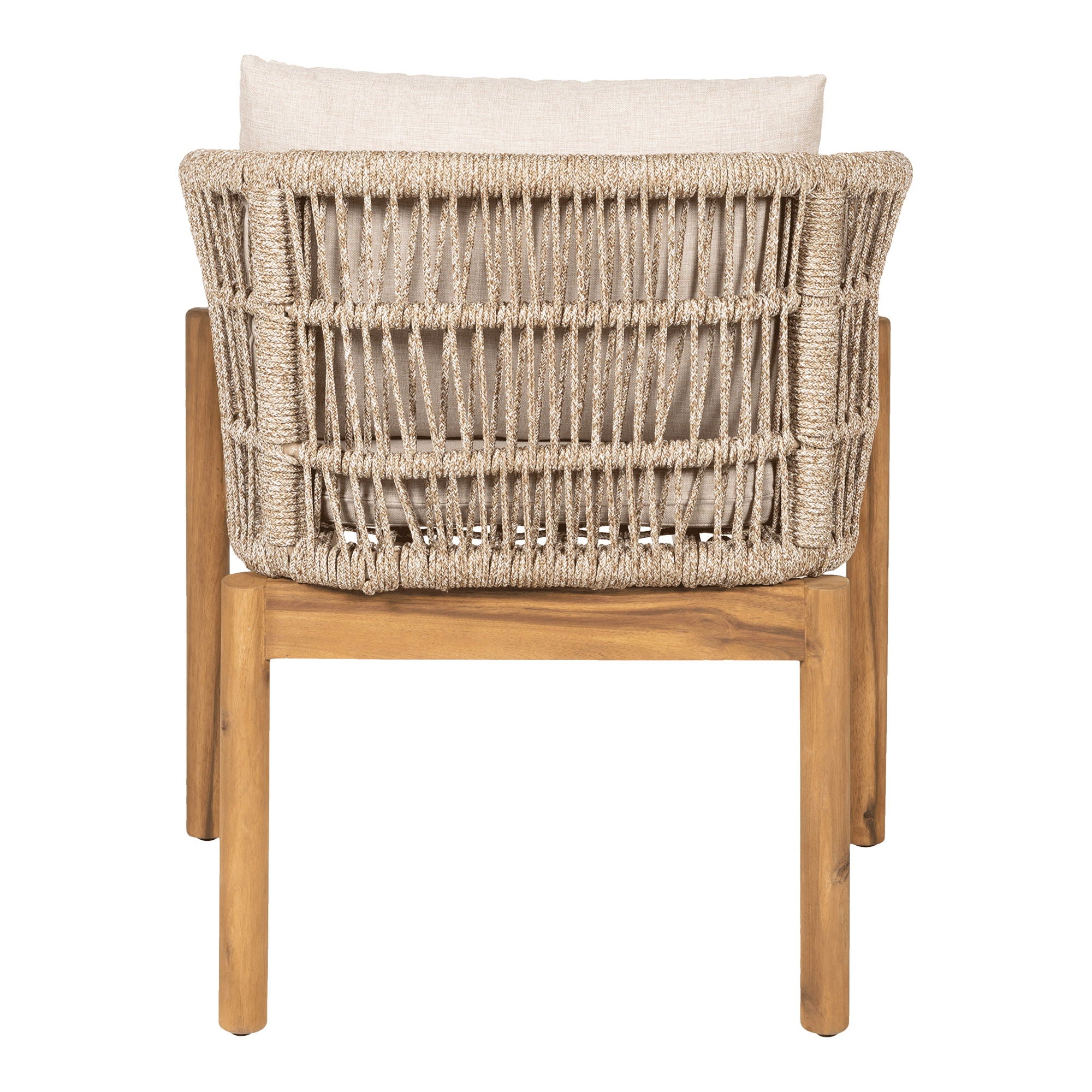 Matbordsstol, Acacia, Beige, inkl. Dämpa