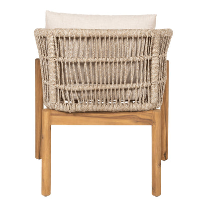 Matbordsstol, Acacia, Beige, inkl. Dämpa